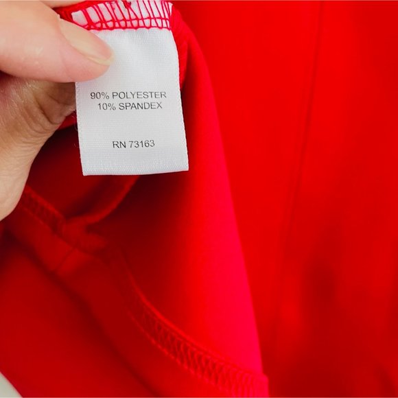 SPENSE Womens Red Sleeveless Gold Zipper Dress  Size: 12 fits like a 10 - Picture 6 of 6